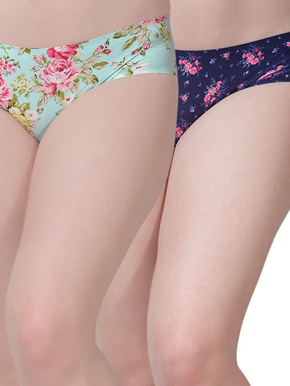 multi colored nylon bikini panty