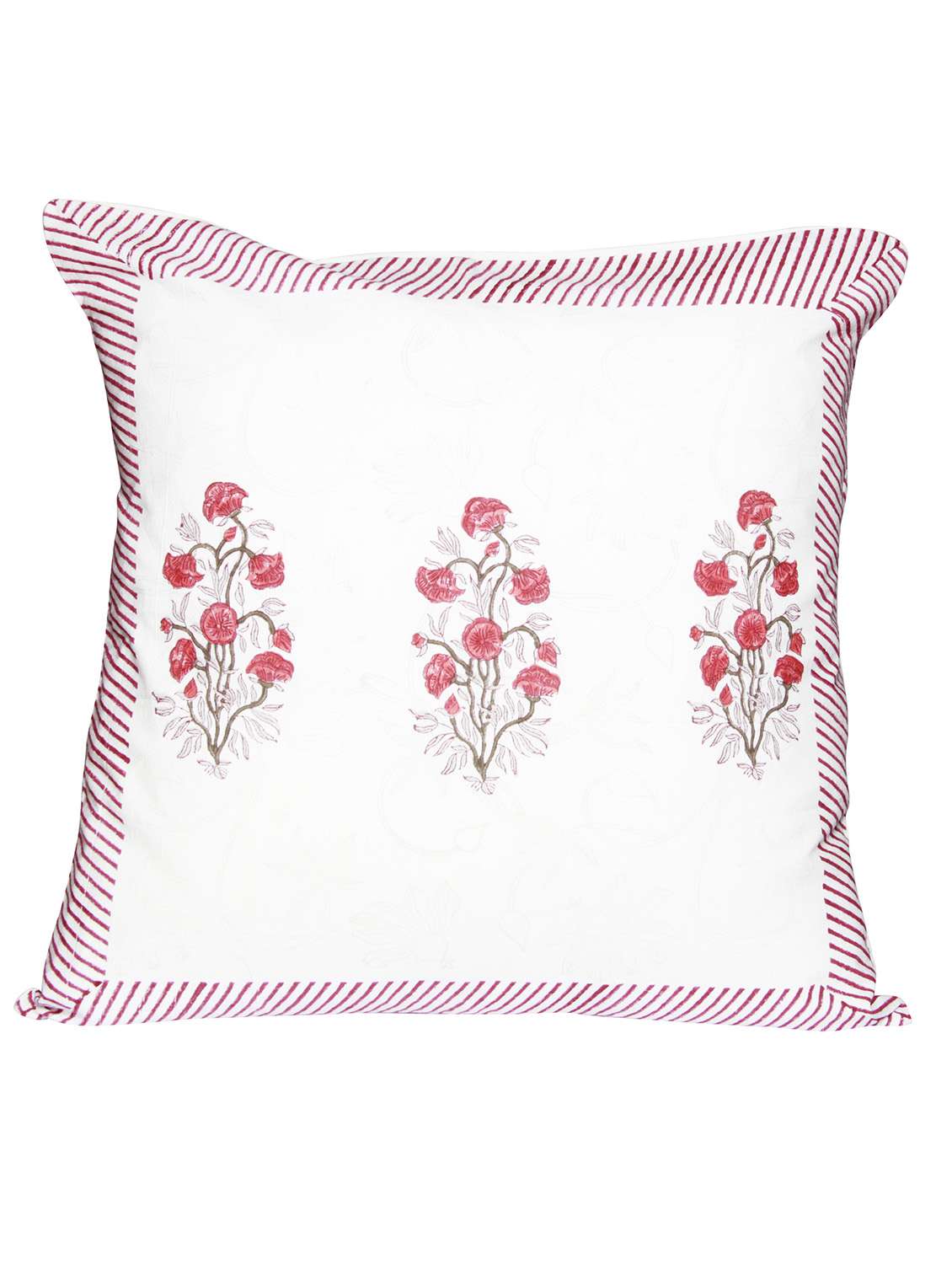white cotton single cushion cover