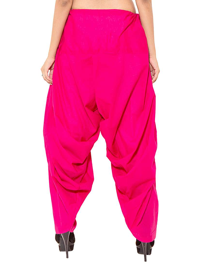 multi coloured cotton patiyala salwar (set of 2) - 11119998 -  Standard Image - 3