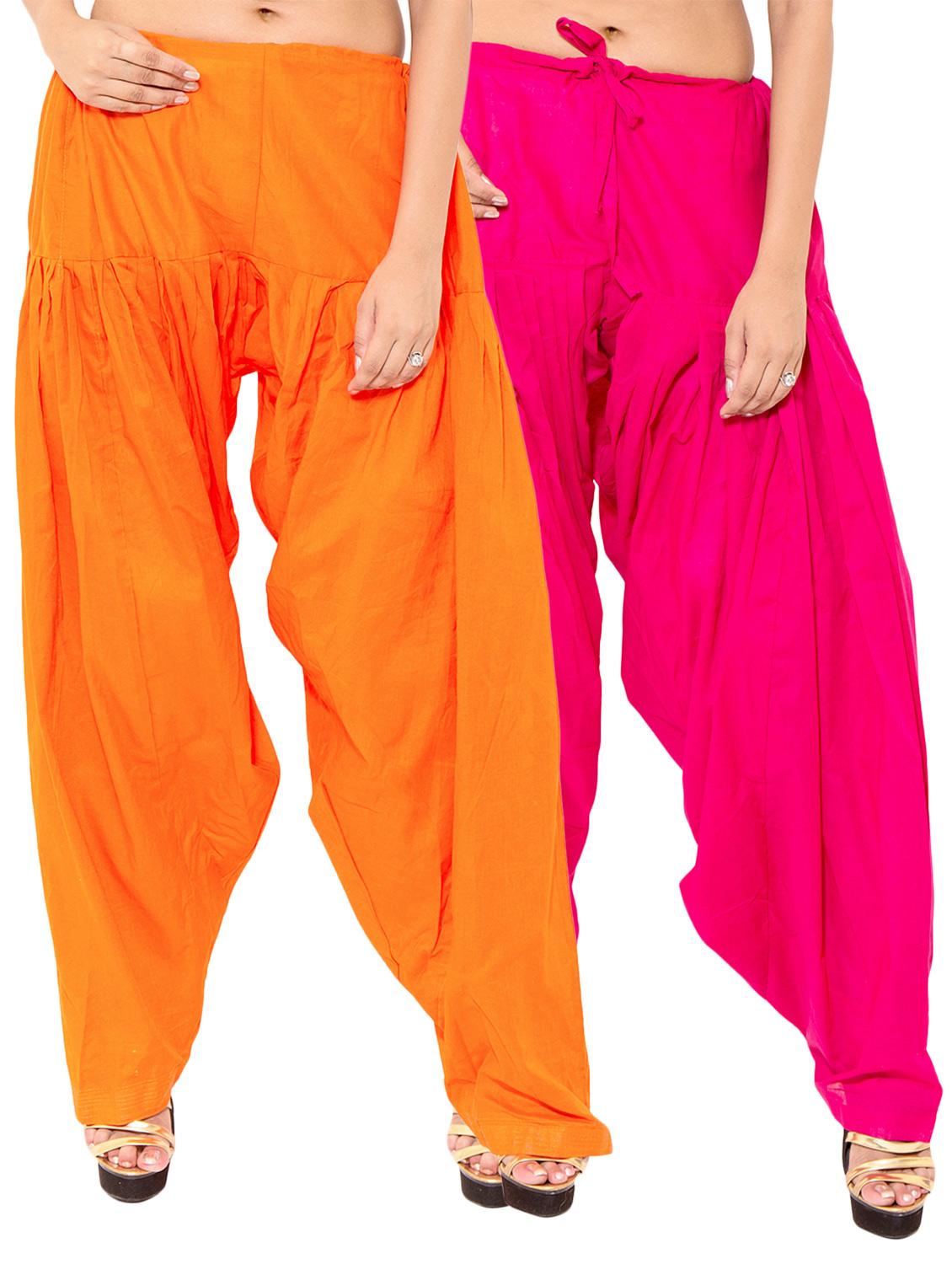 pink cotton patiyala salwars