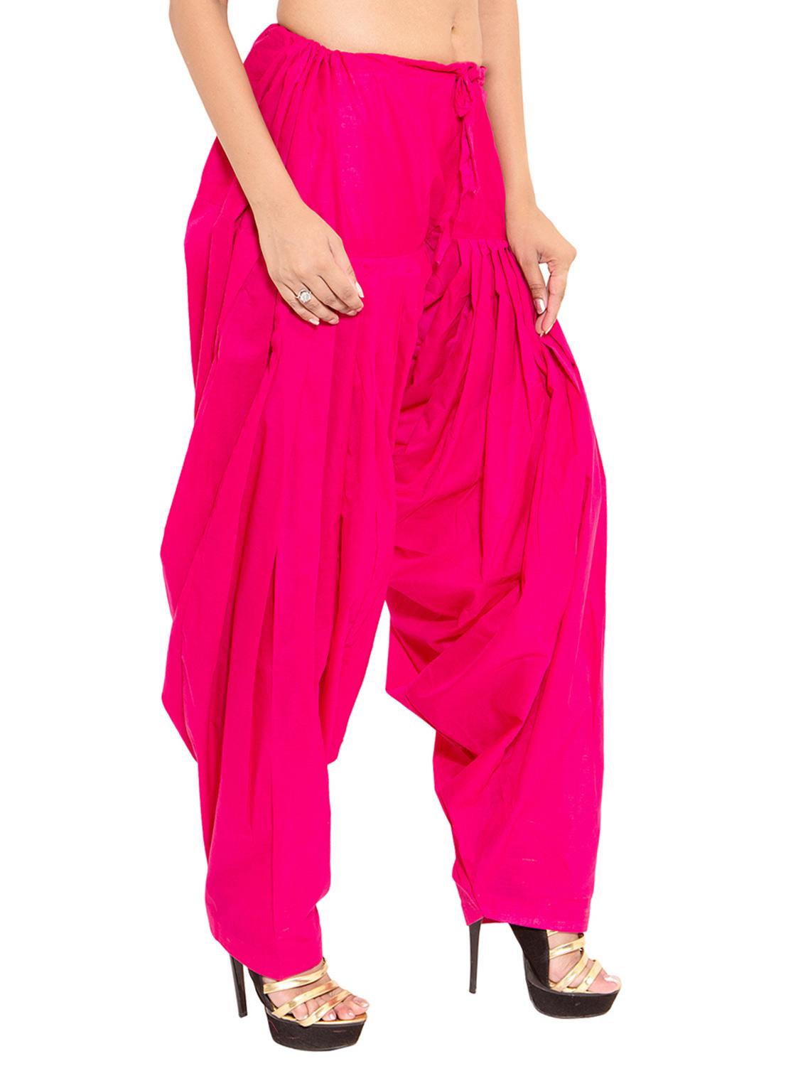 pink cotton patiyala salwar combos - 11120018 - Standard Image - 5