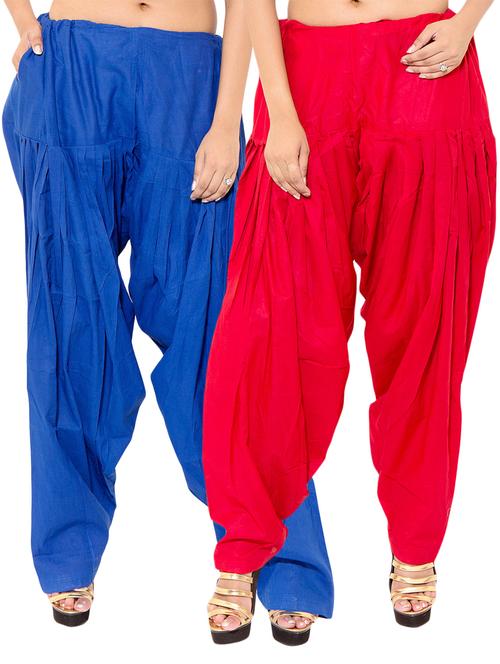 multi colored cotton combo salwars - 11120027 -  Standard Image - 0