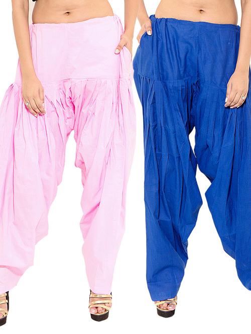 multi colored cotton combo salwars - 11120029 - Standard Image - 0