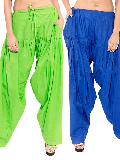 multi colored cotton combo salwars - 11120034 -  Standard Image - 0