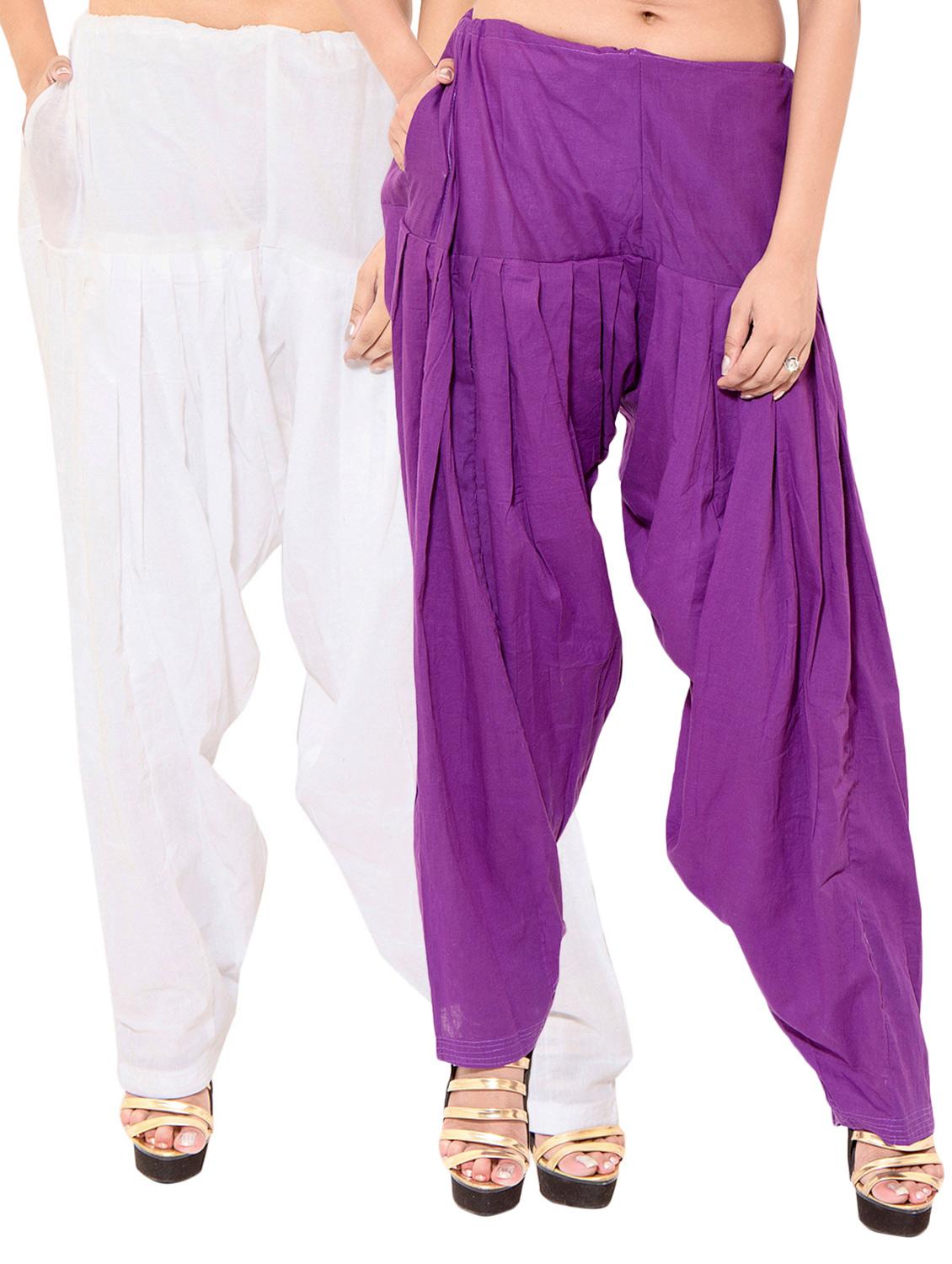multi colored cotton combo salwars - 11120047 - Zoom Image - 0