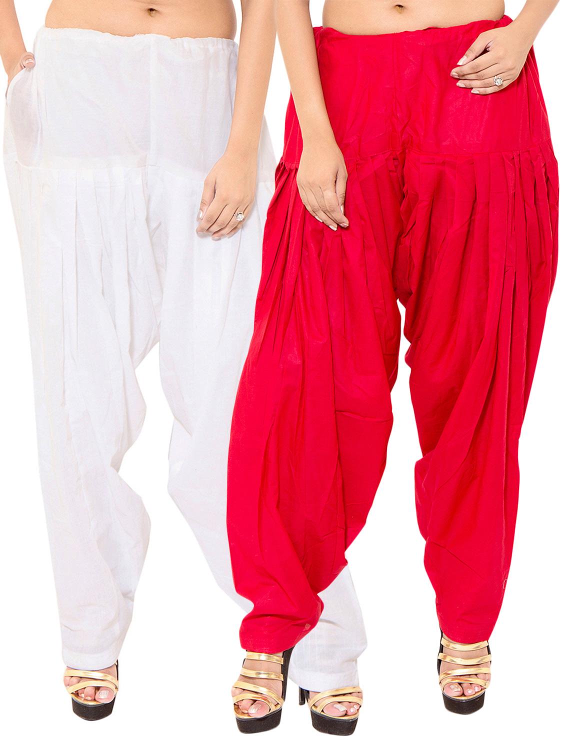 white cotton patiyala salwars
