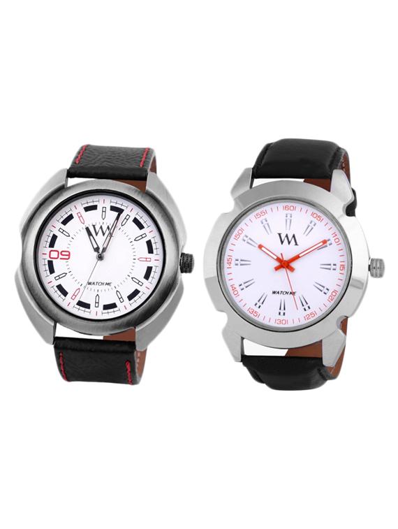 black leather wrist watch - 11123223 - Zoom Image - 0