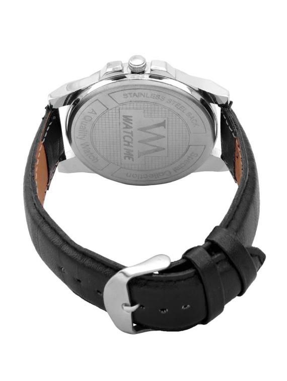 black leather wrist watch - 11123229 - Standard Image - 3