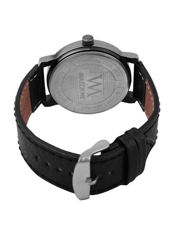 black leather wrist watch - 11123233 - Standard Image - 3