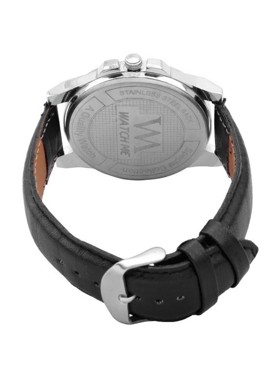 black leather wrist watch - 11123233 - Standard Image - 5