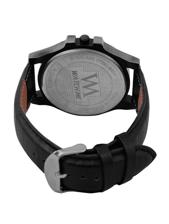 black leather wrist watch - 11123235 - Standard Image - 5