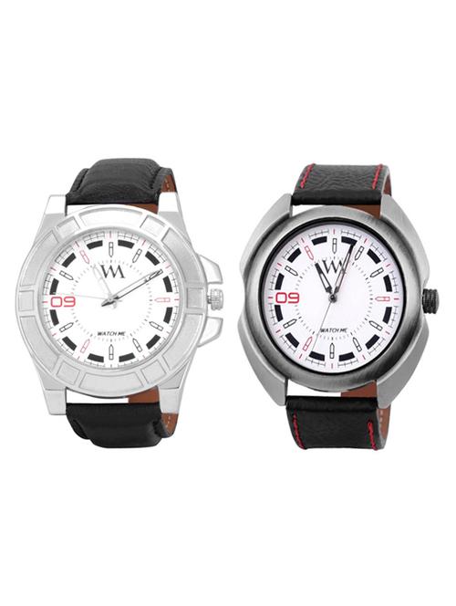 black leather wrist watch - 11123239 - Standard Image - 0