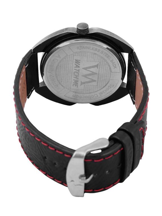 black leather wrist watch - 11123239 - Standard Image - 3