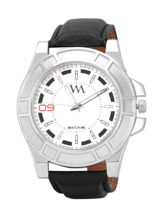 black leather wrist watch - 11123240 - Standard Image - 3
