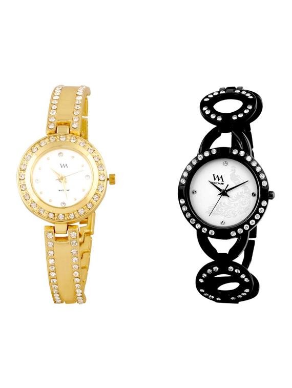 black leather wrist watch - 11123241 - Zoom Image - 0