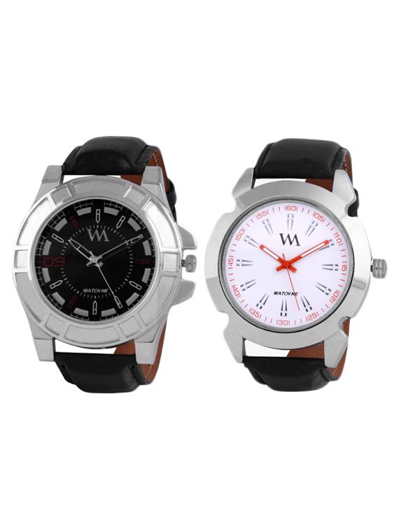 black leather wrist watch - 11123244 - Zoom Image - 0