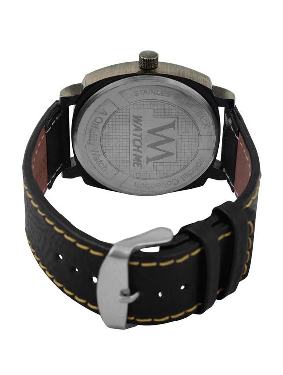 black leather wrist watch - 11123246 - Standard Image - 3