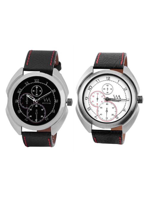 black leather wrist watch - 11123249 - Standard Image - 0