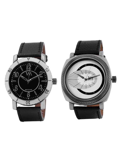 black leather wrist watch - 11123256 - Standard Image - 0