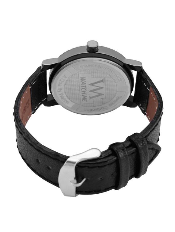 black leather wrist watch - 11123256 - Standard Image - 5