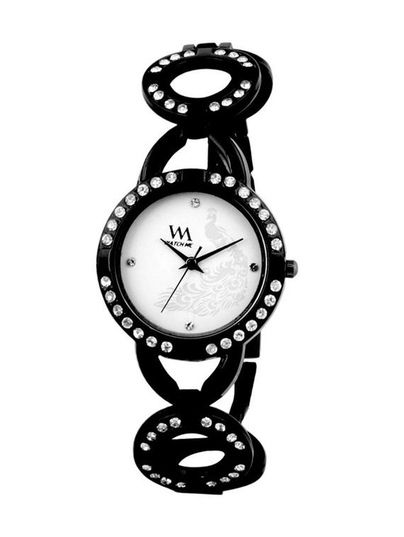 black leather wrist watch - 11123265 - Standard Image - 3