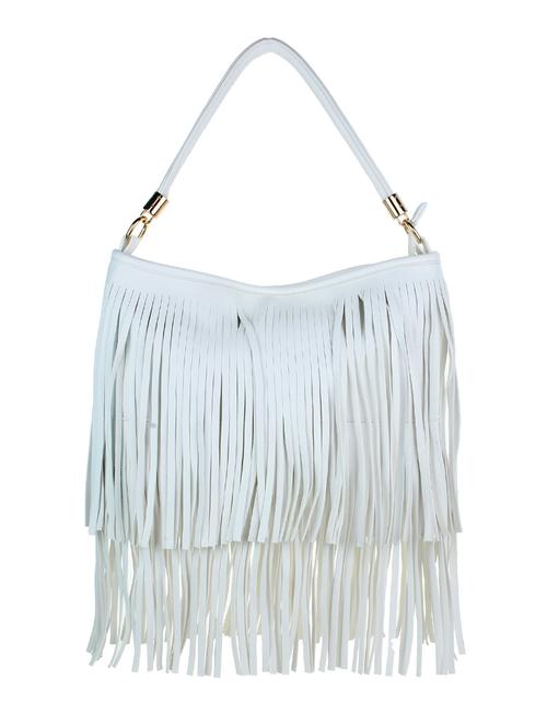 light blue leatherette fringes handbag - 11131165 -  Standard Image - 0