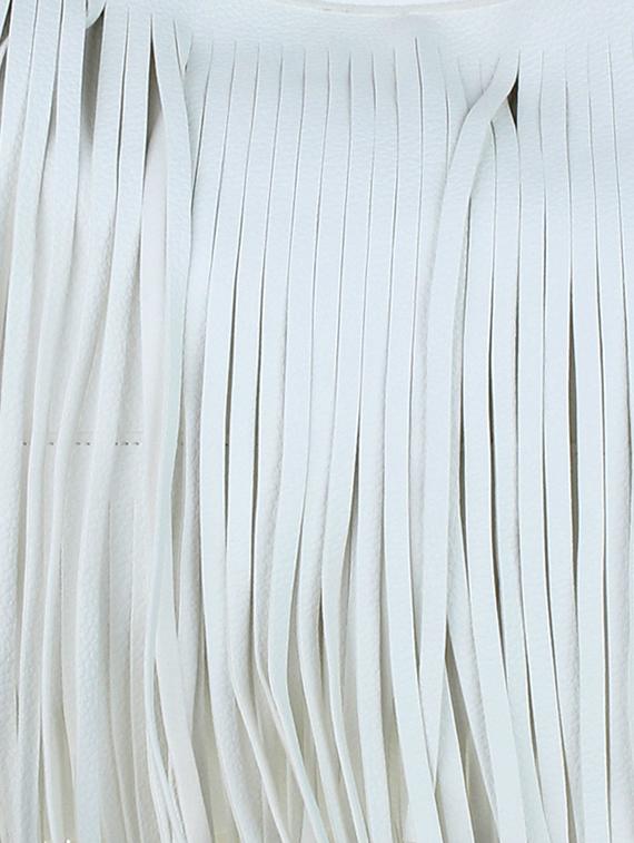 light blue leatherette fringes handbag - 11131165 - Standard Image - 3
