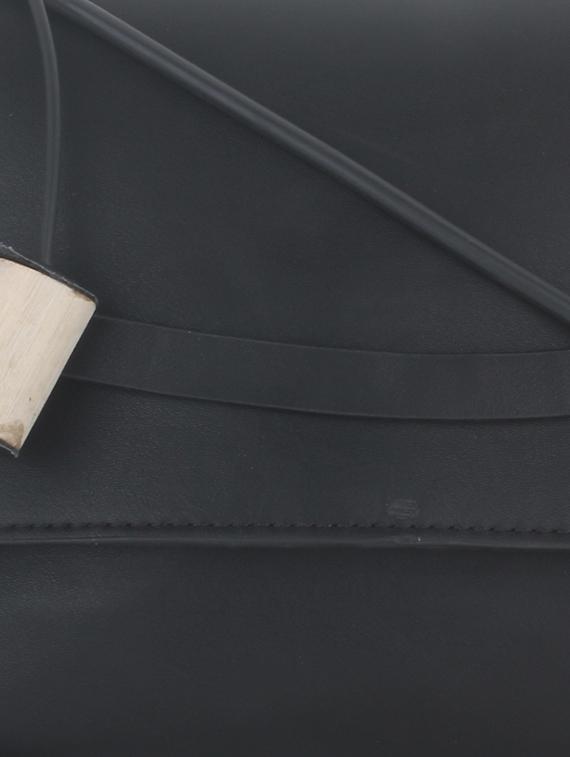 black solid regular sling bag - 11131426 - Standard Image - 3