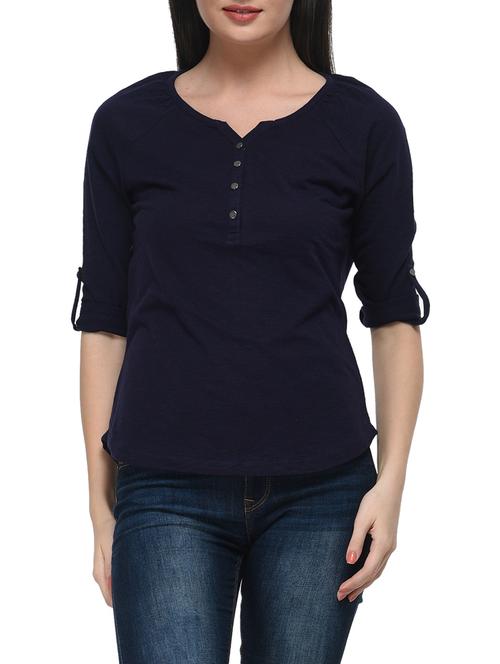 blue cotton top - 11140514 - Standard Image - 0
