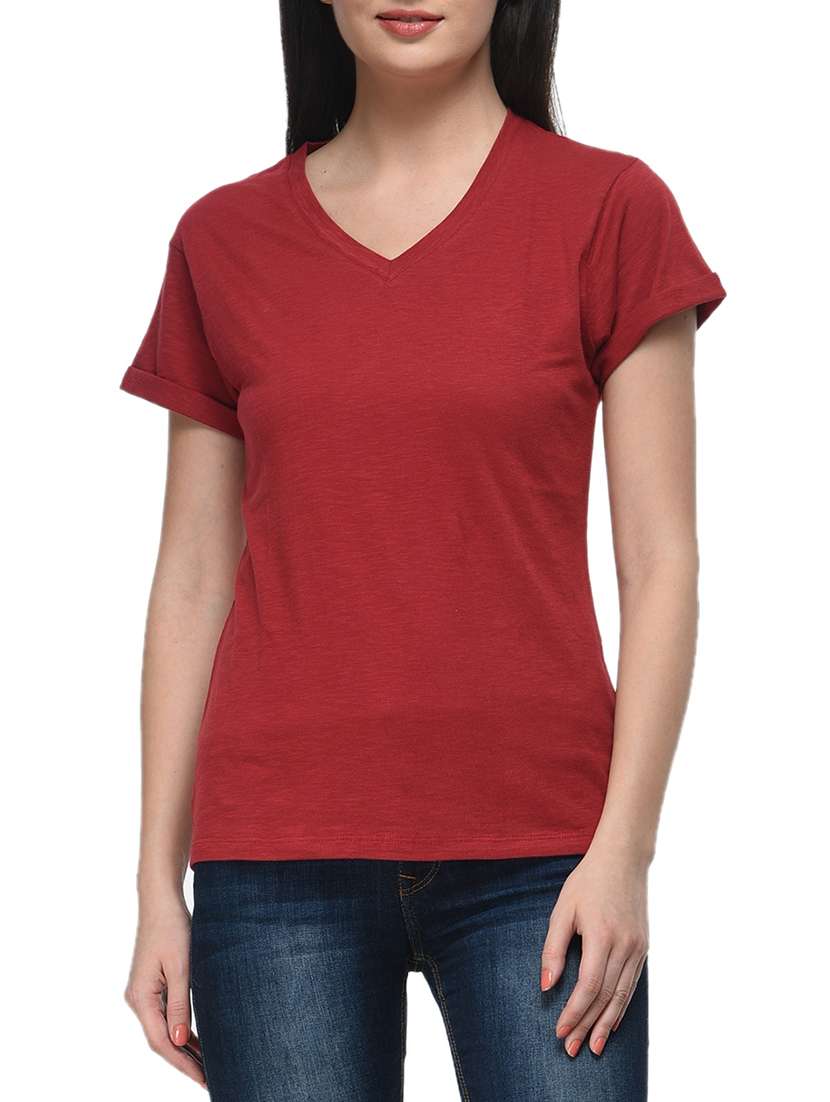 red cotton top - 11140652 -  Zoom Image - 0