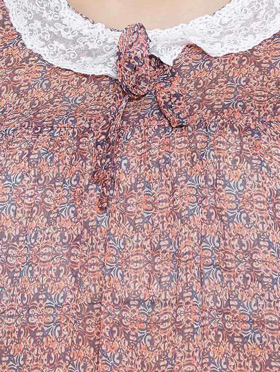 pink georgette regular top - 11142821 -  Standard Image - 3