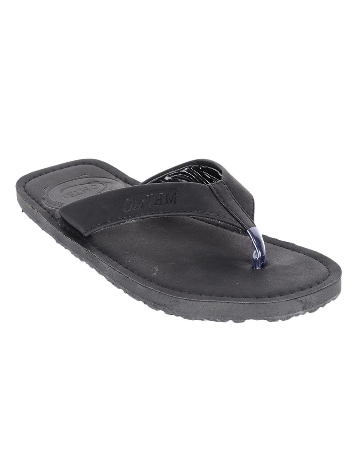 black leather slip on flip flops - 11153405 -  Zoom Image - 0