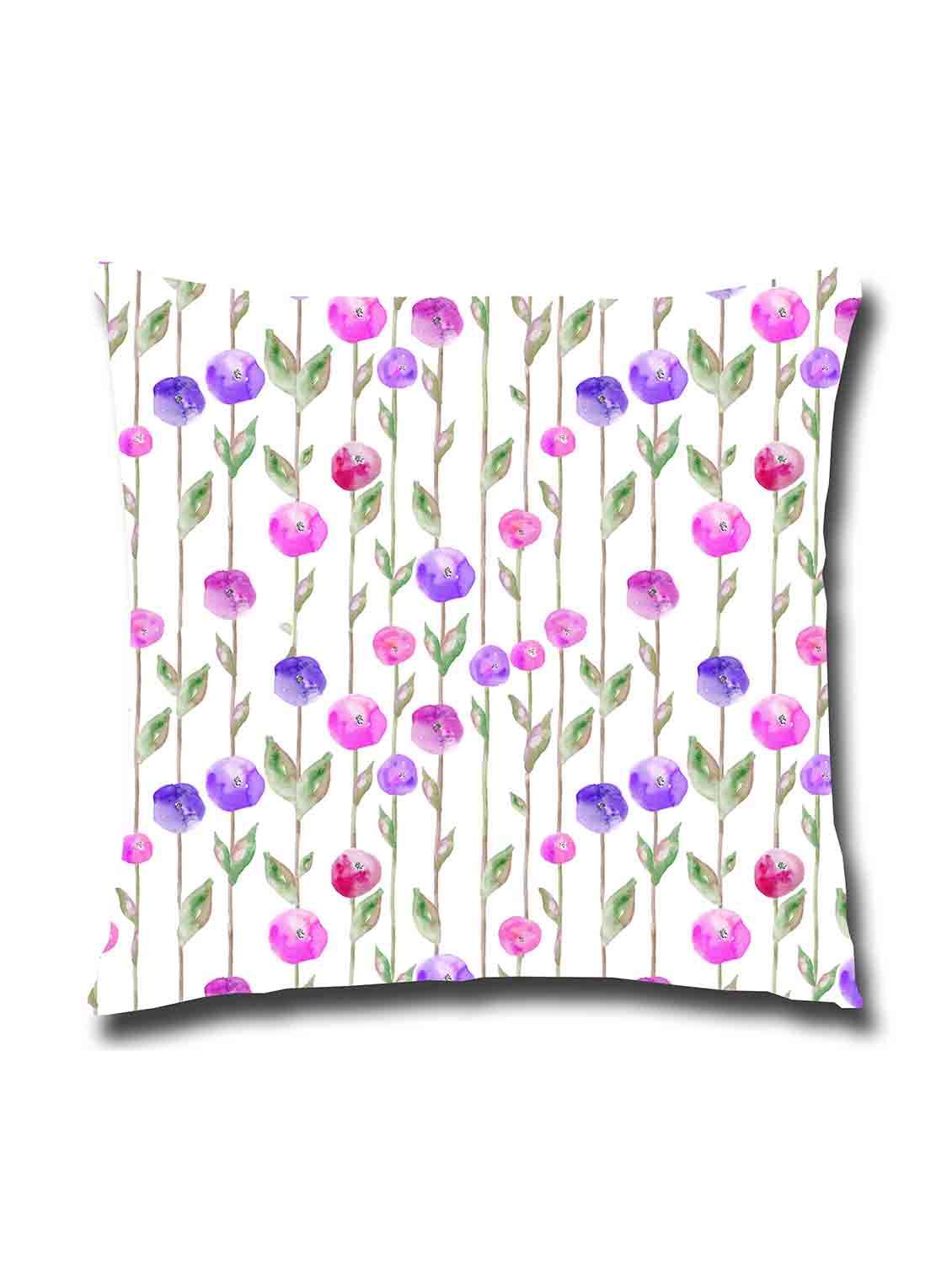 multicolored satin single cushion cover