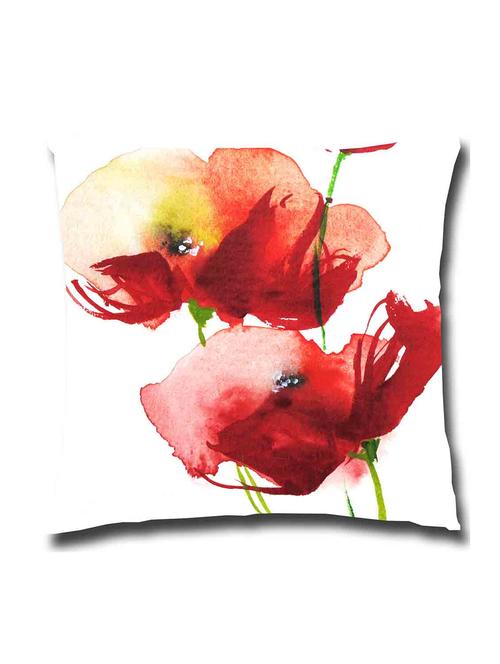 multicolored satin single cushion cover - 11155042 - Standard Image - 0