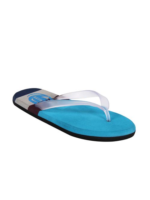 blue rubber slip on flip flops - 11174135 - Standard Image - 0