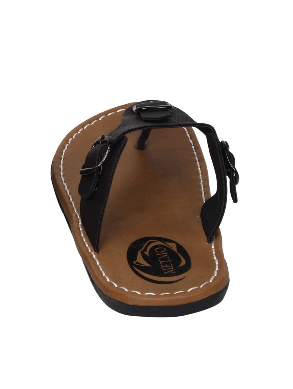 Brown Leatherette Sandals