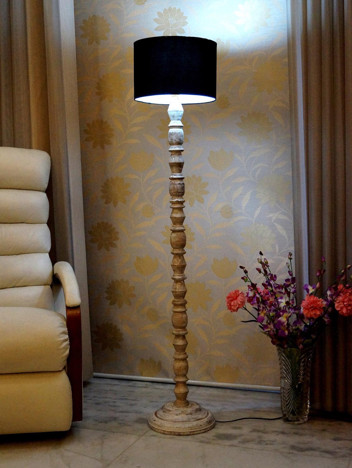 Classic White Mango Wood Floor Lamp With Shade For Uni From Classic White Mango Wood Floor Lamp With Shade For Uni From Tucasa 5918 At 18 Off 2019 Limeroad Com