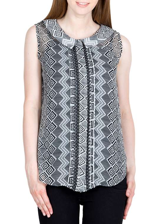 women's straight collared top - 11204726 - Zoom Image - 0