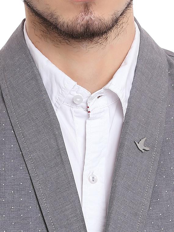 grey cotton polka dot denim jacket - 11205033 - Standard Image - 3
