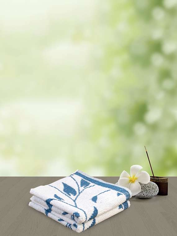 white cotton hand towel