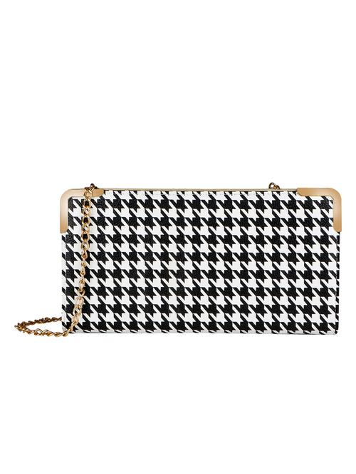 monochrome houndstooth printed clutch - 11279726 -  Standard Image - 0