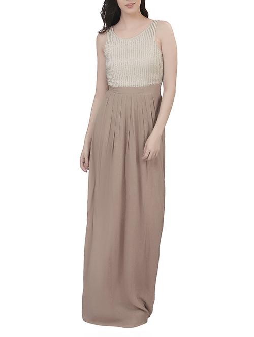 beige viscose dress - 11297552 -  Standard Image - 0