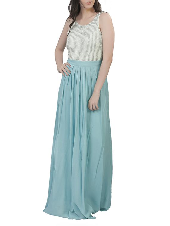blue viscose dress - 11297553 -  Zoom Image - 0