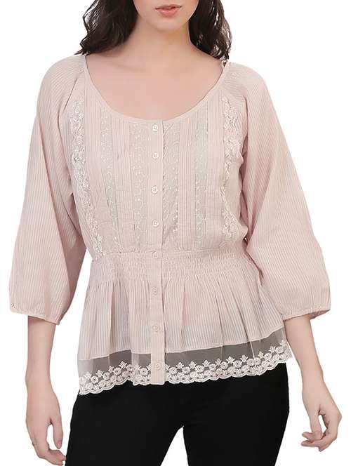 pink cotton top - 11297566 - Standard Image - 0