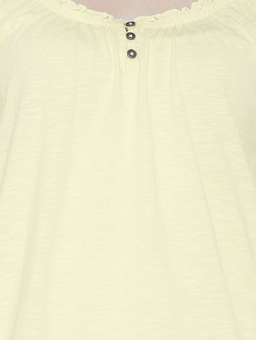 yellow cotton regular top - 11299810 -  Standard Image - 3