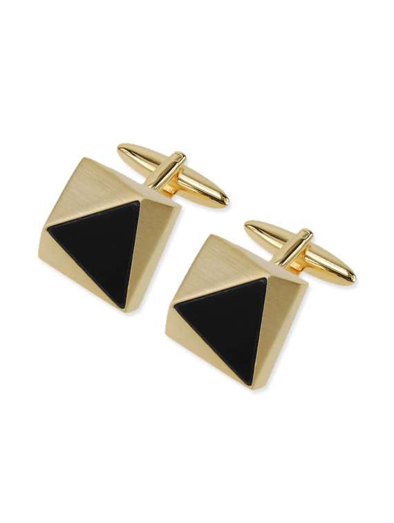 gold metal alloy cuff links