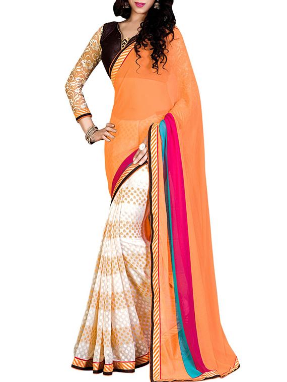 multi colored embroidered saree - 11303928 -  Zoom Image - 0