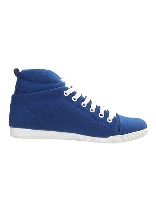 navy leatherette laceup sneakers - 11323668 - Standard Image - 0