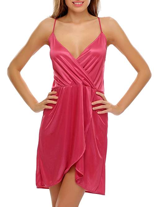 pink satin nighty - 11324255 - Standard Image - 0