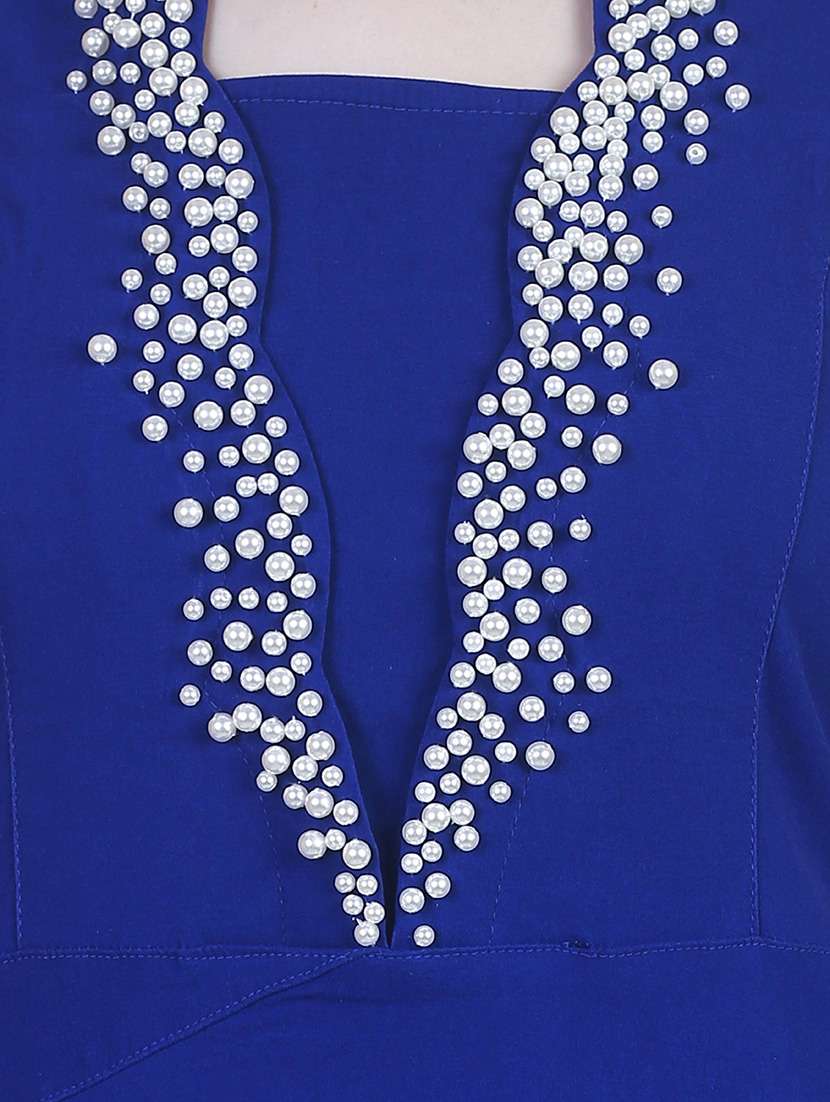 blue viscose bodycon dress - 11355750 -  Standard Image - 3